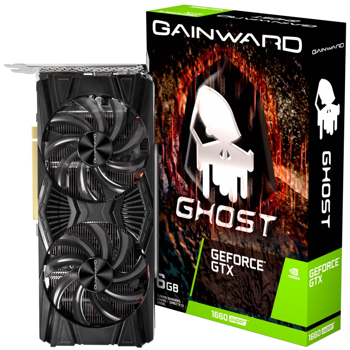 GeForce GTX 1660 Super 6GB GDDR6 192bits - Ghost Series - Gainward NE6166S018J9-1160X-1