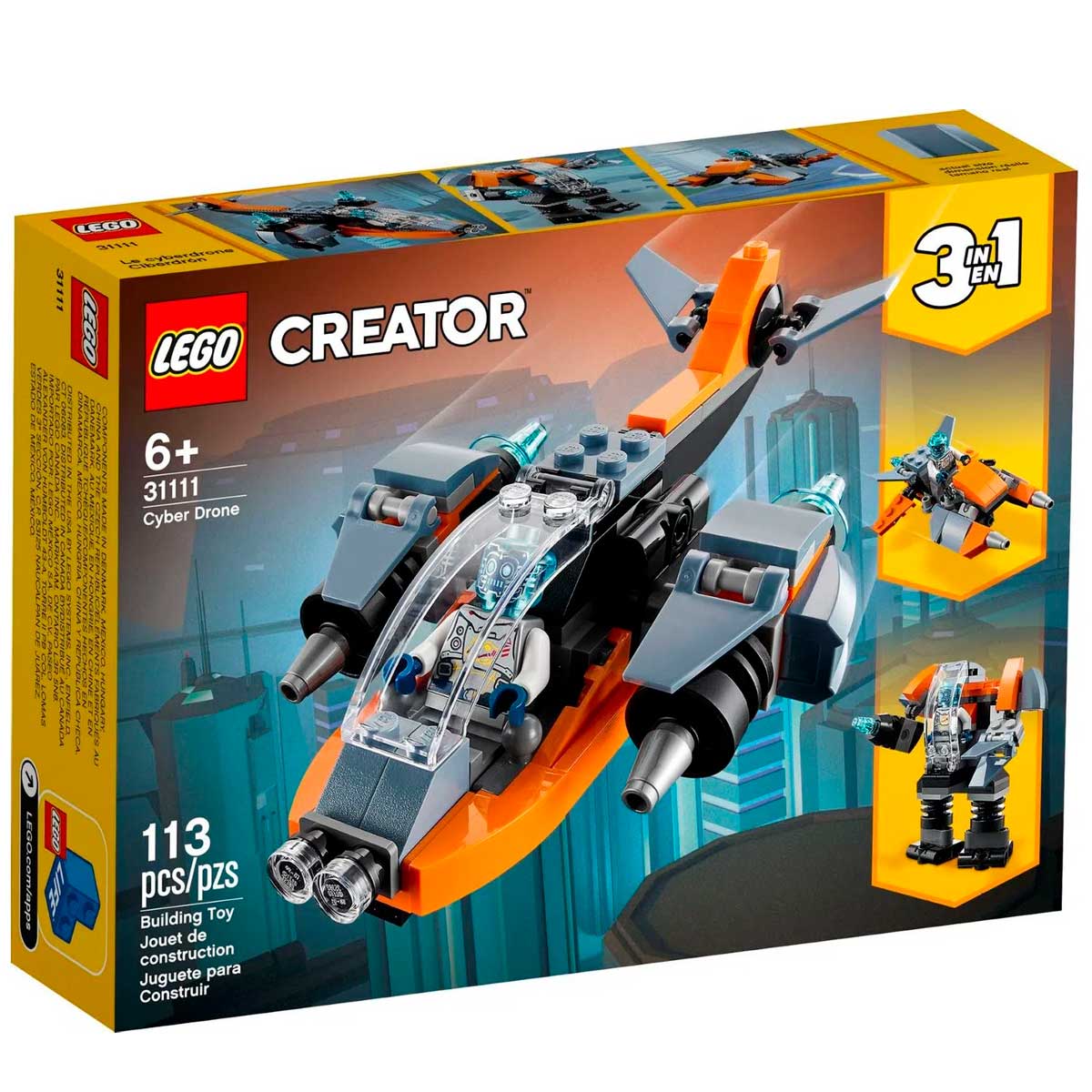LEGO Creator 3 Em 1 - Ciberdrone - 31111