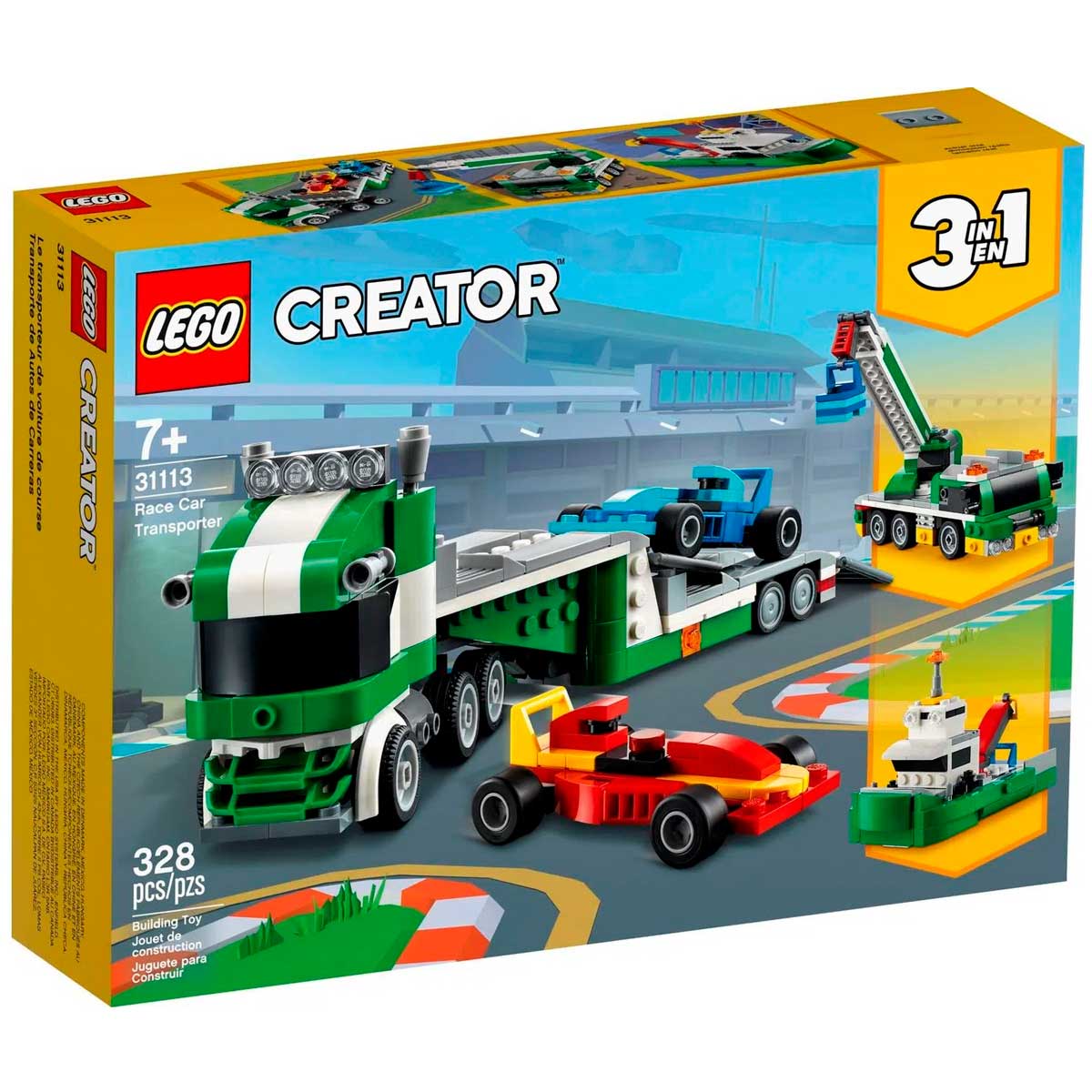 LEGO Creator 3 Em 1 - Transportador de Carros de Corrida - 31113