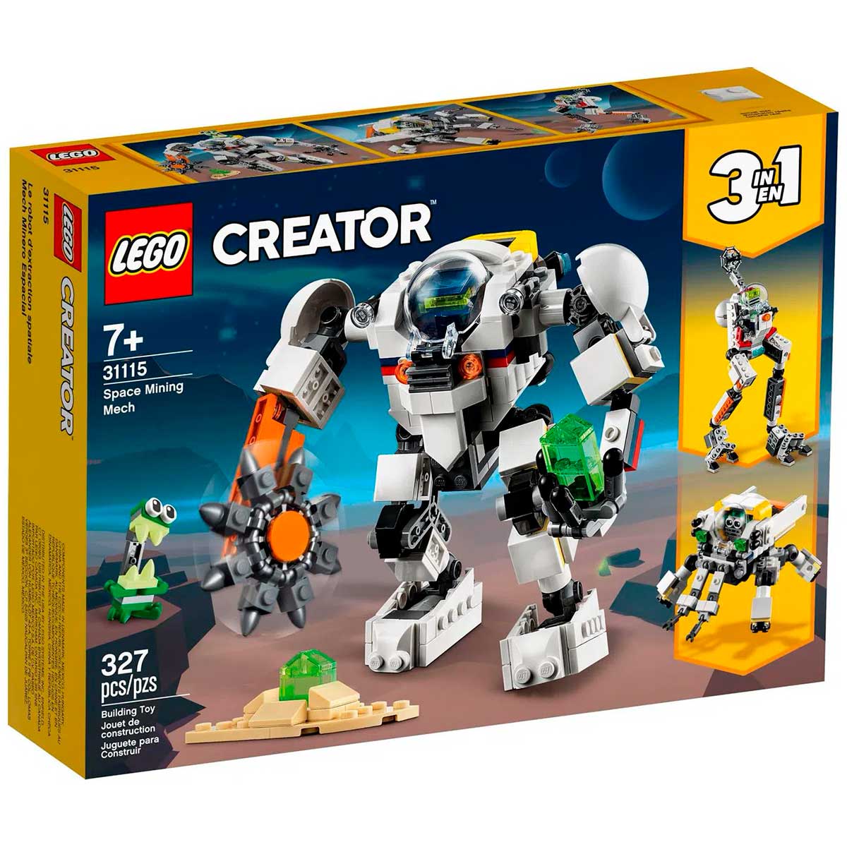 LEGO Creator 3 Em 1 - Robô de Mineração Espacia - 31115