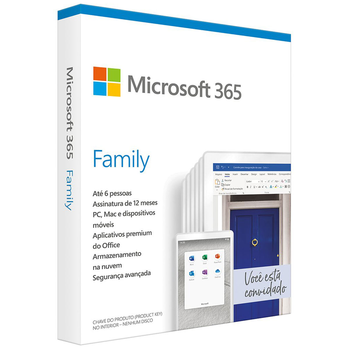 Microsoft Office 365 Family - Assinatura Anual para 6 usuários + 1 TB de Armazenamento One Drive - PC, Mac, iOS e Android - 6GQ-01178 - Versão Download