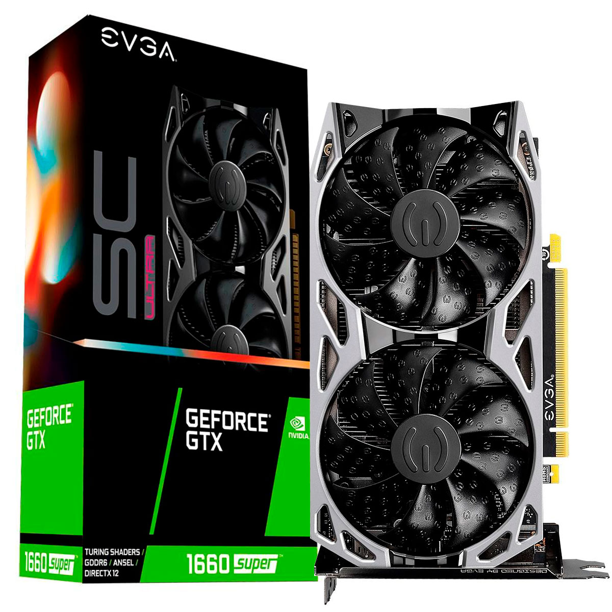 GeForce GTX 1660 Super 6GB GDDR6 192bits - EVGA SC Ultra Gaming 06G-P4-1068-KR