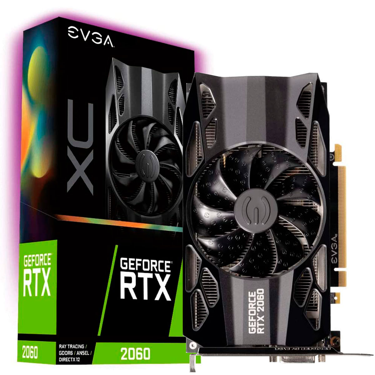 GeForce RTX 2060 6GB GDDR6 192bits - EVGA XC Gaming 06G-P4-2063-KR - Selo LHR