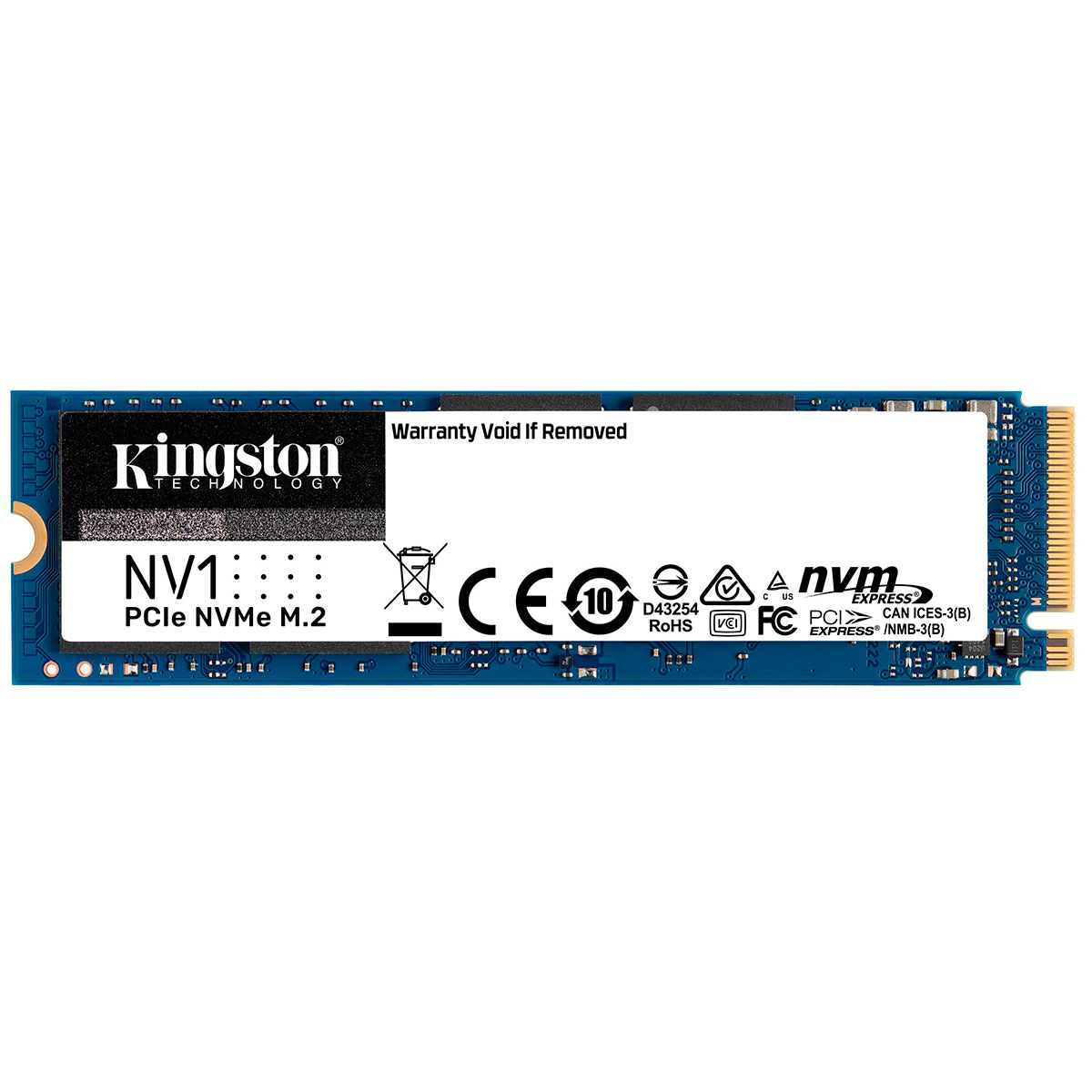 SSD M.2 1TB Kingston NV1 SNVS/1000G - NVMe - Leitura 2100MB/s Gravação 1700MB/s