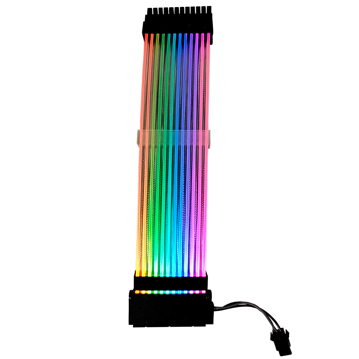 Cabos extensores Sleeved Rise Mode Aura RGB - 24cm - RM-SL-RGB