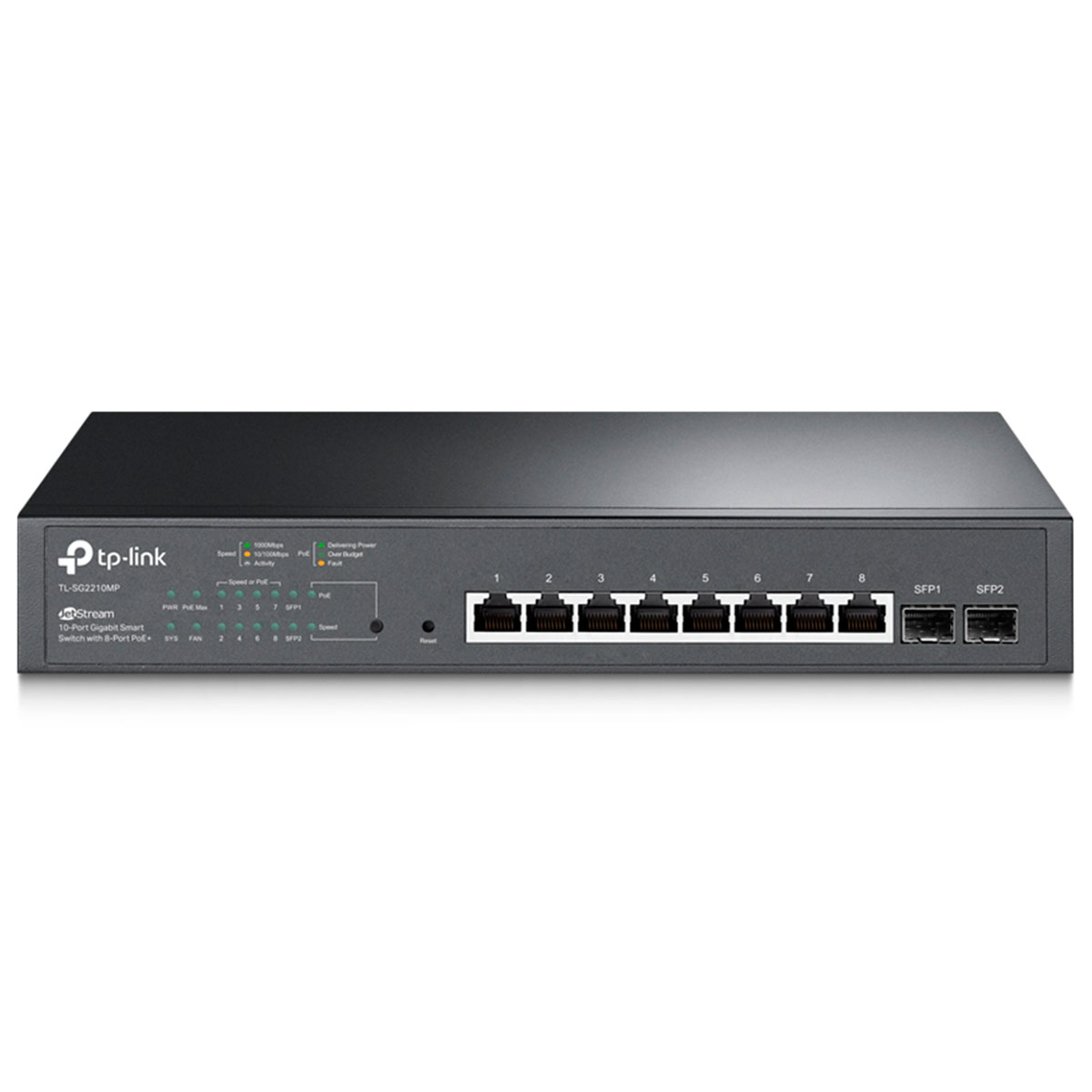 Switch 8 Portas TP-Link TL-SG2210MP - Gigabit PoE+- 2 Portas SFP - Gerenciável L2+ - JetStream - Omada SDN