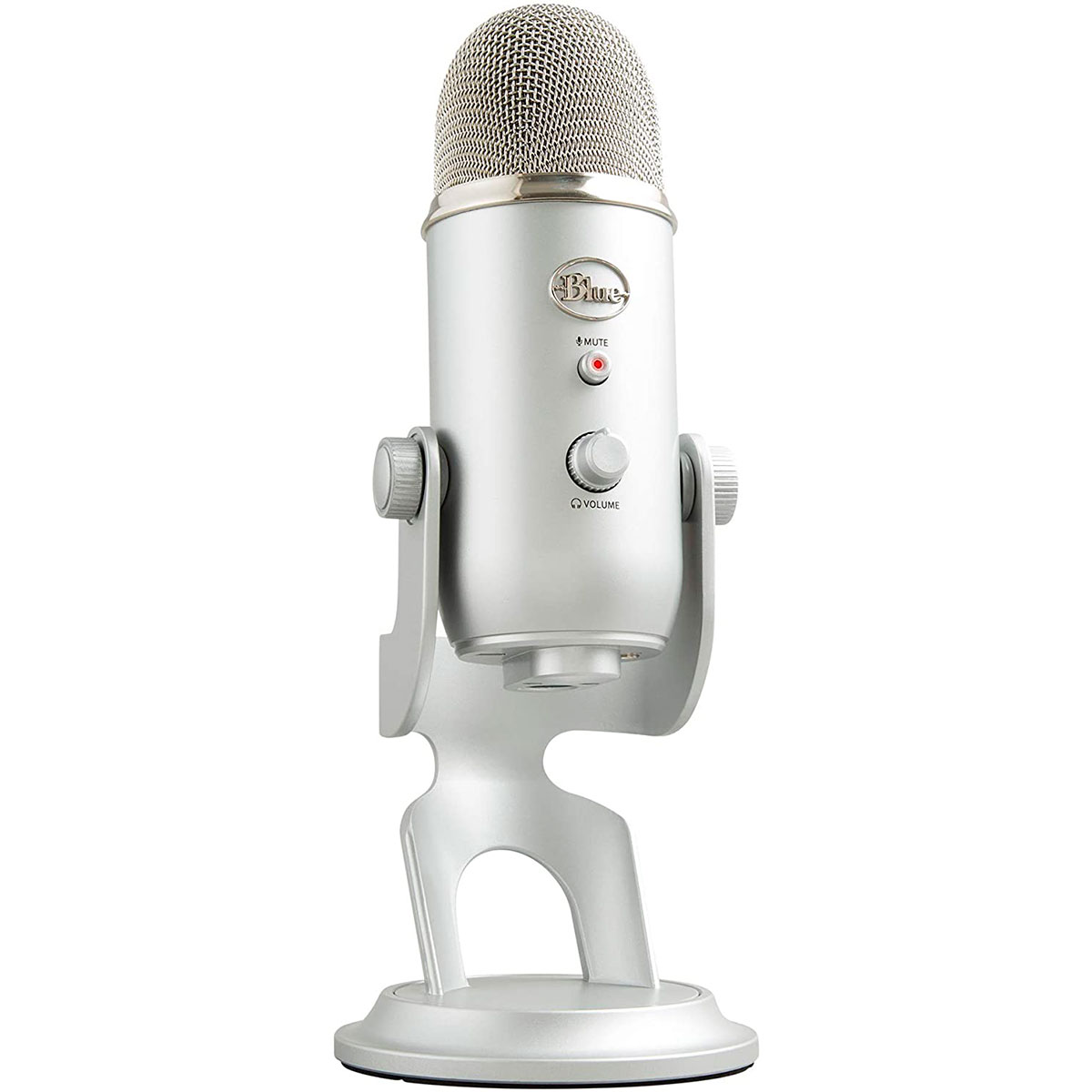 Microfone Condensador Logitech Blue Yeti - USB - Prata - 988-000103