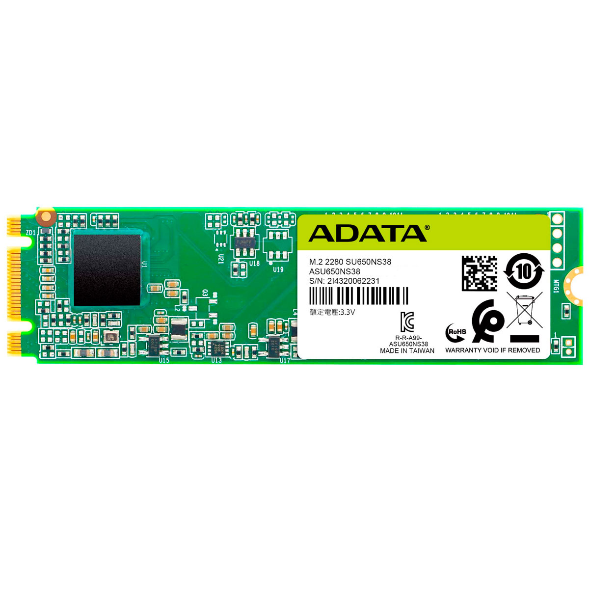 SSD M.2 240GB Adata Ultimate SU650 - SATA - Leitura 550MB/s - Gravação 500MB/s - ASU650NS38-240GT-C