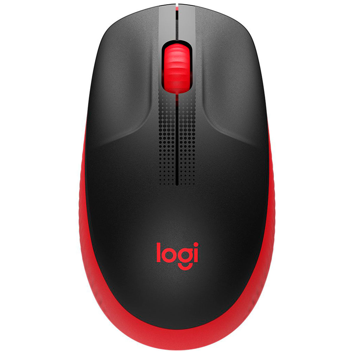 Mouse sem Fio Logitech M190 - 1000dpi - Preto e Vermelho - 910-005904