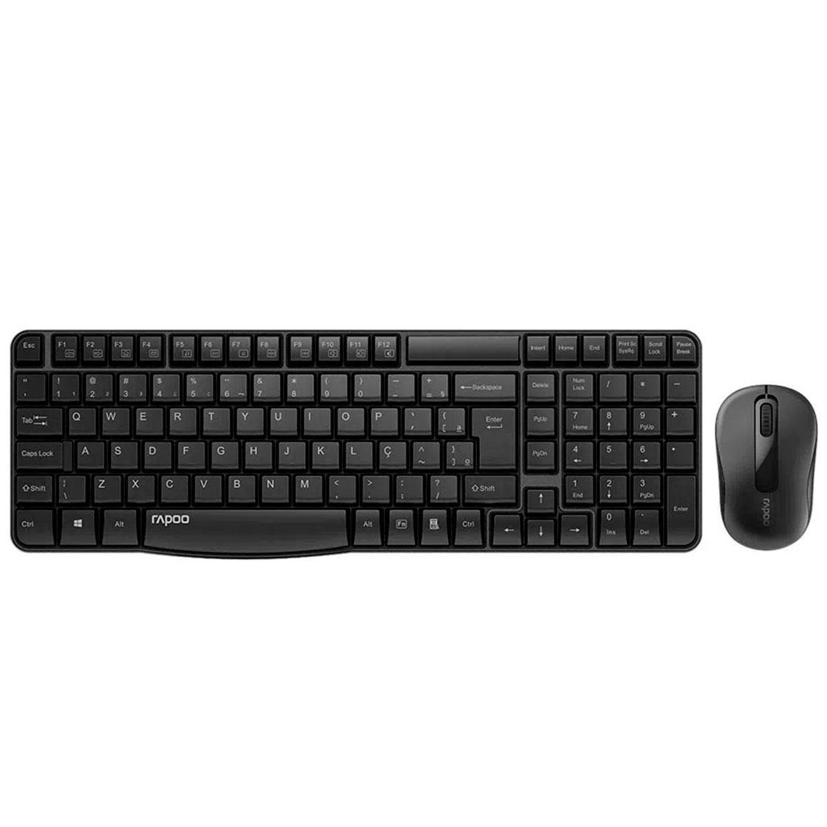 Kit Teclado e Mouse sem Fio Rapoo X1800S - ABNT2 - 1000dpi - RA001