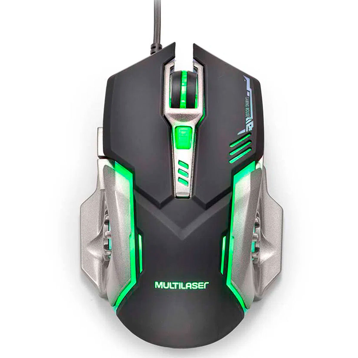 Mouse Gamer Multilaser MO269 - 2400dpi - 6 Botões - Preto e Grafite