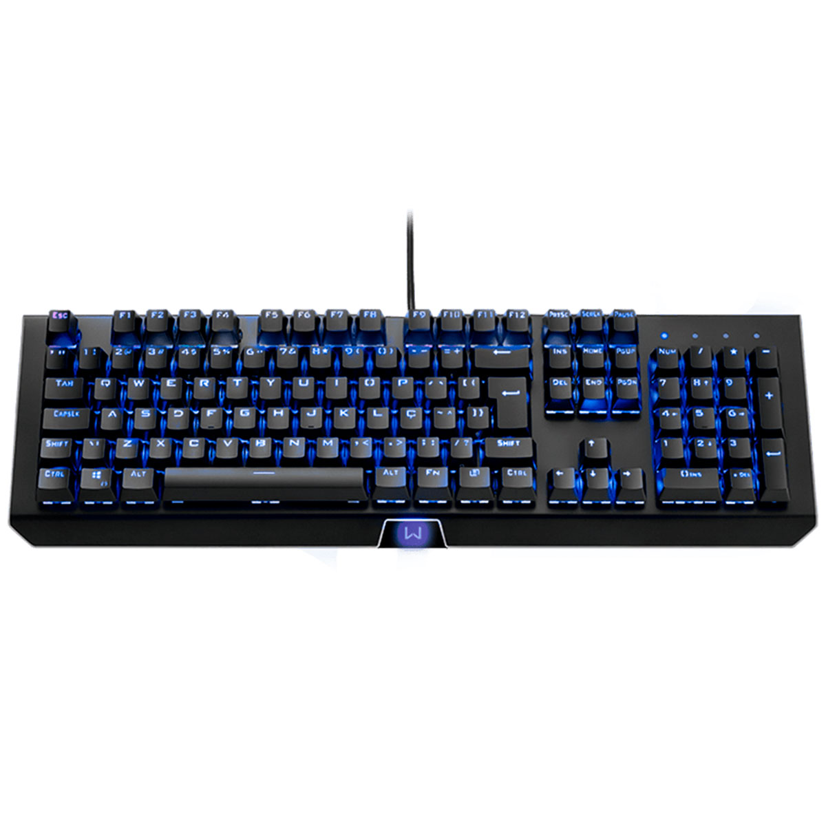 Teclado Mecânico Gamer Multilaser Warrior Kane - ABNT2 - LED Azul - Switch Marrom - TC236