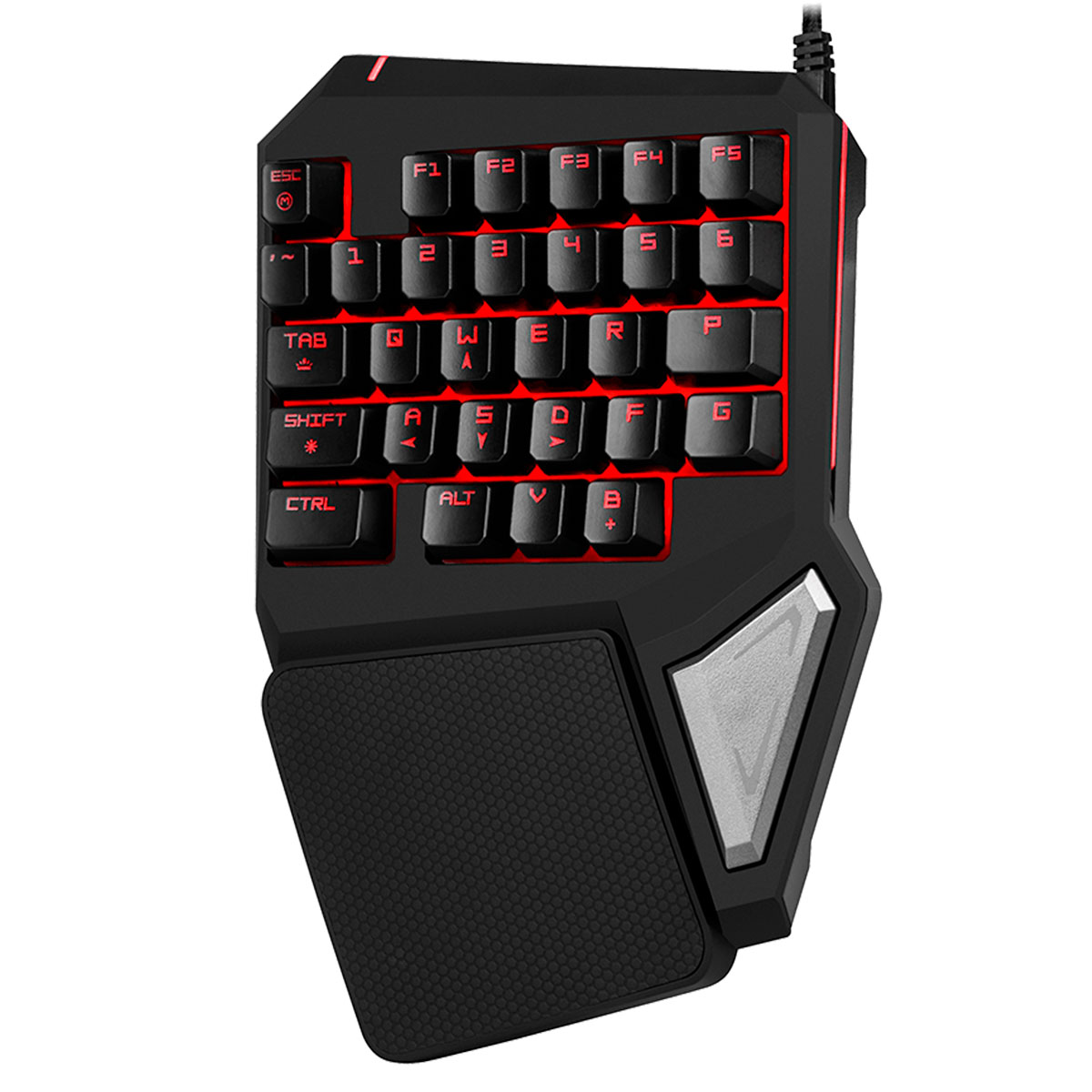 Teclado Gamer Semi Mecânico Multilaser Warrior One Hand Drugi - LED Multicores - TC238