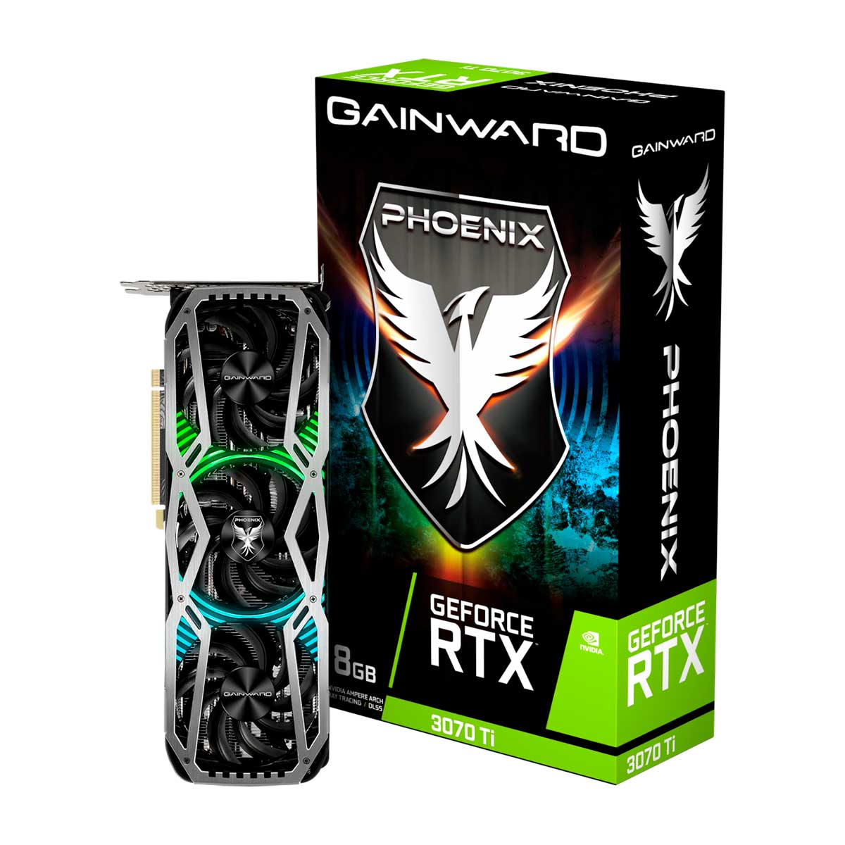 GeForce RTX 3070 Ti 8GB GDDR6X 256bits - Phoenix Series GS - Gainward NED307T019P2-1046X - Selo LHR