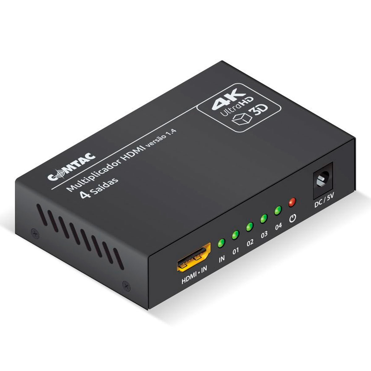 Multiplicador de Vídeo HDMI 4K - Splitter com 4 saídas - Comtac 9378