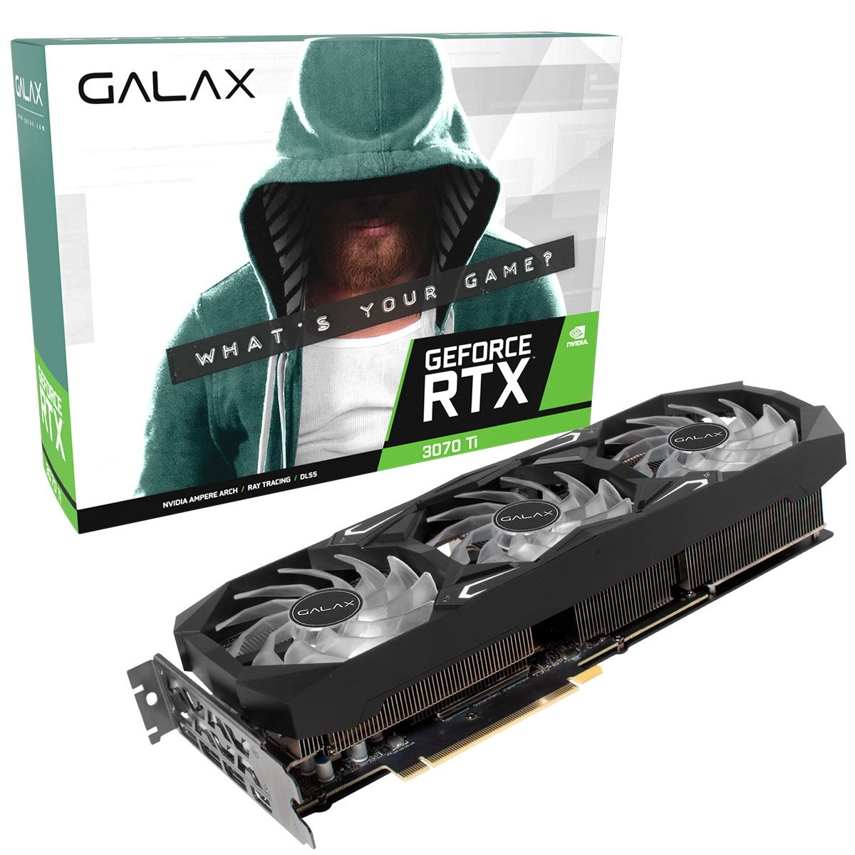 GeForce RTX 3070 Ti 8GB GDDR6X 256bits - Galax Serious Gaming Series 37ISM6MD4BSG - Selo LHR