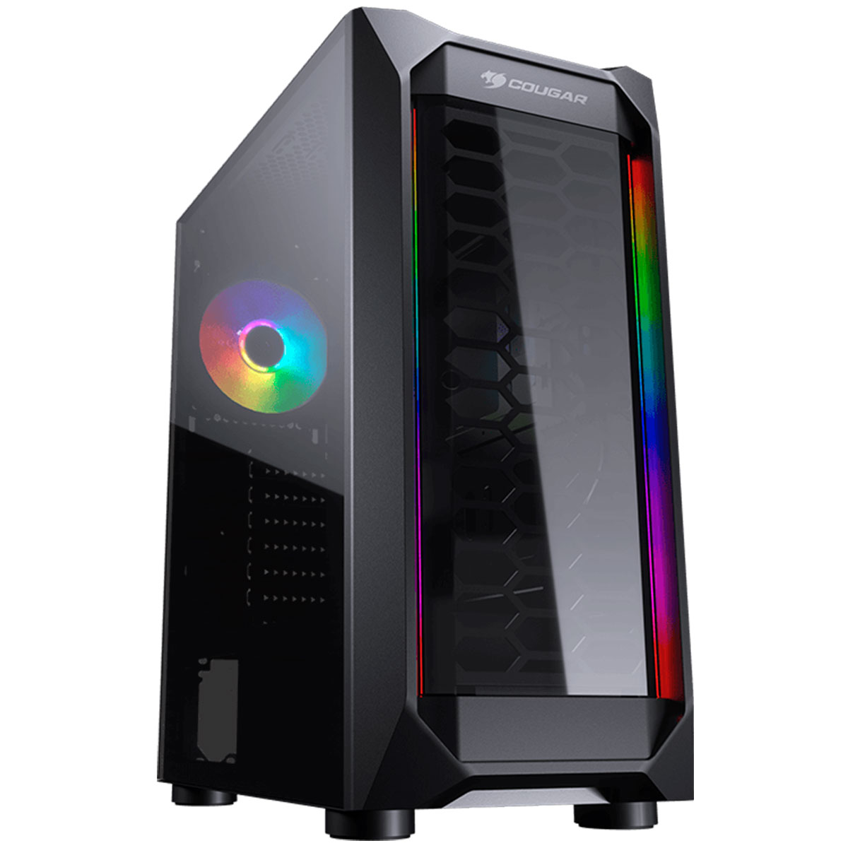 Gabinete Cougar MX410-T - Lateral em Vidro - Frontal RGB - Cooler ARGB Incluso - CGR-5VM6B-T