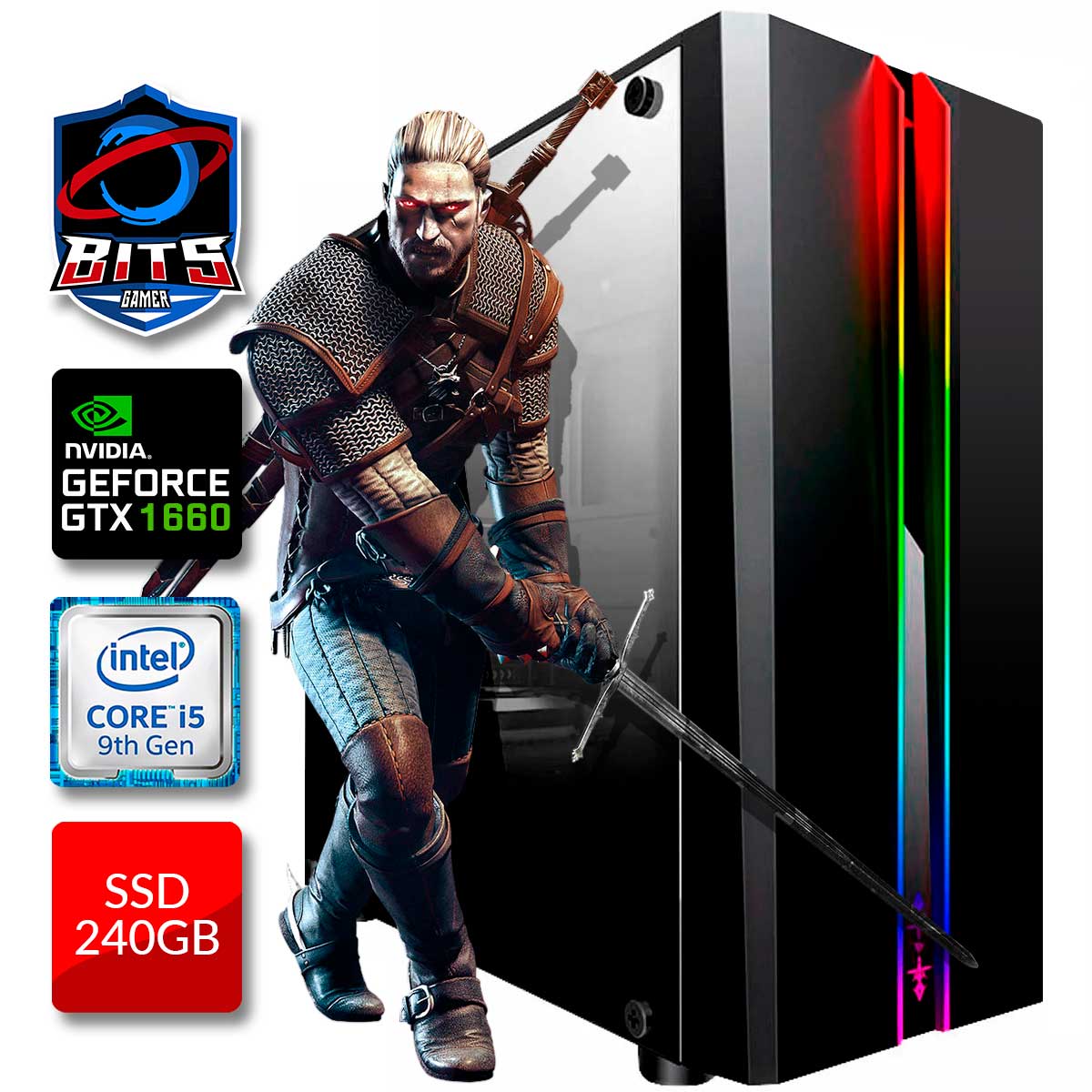 PC Gamer Bits 2022 - Intel i5 9400F, 8GB, SSD 240GB, GeForce GTX 1660
