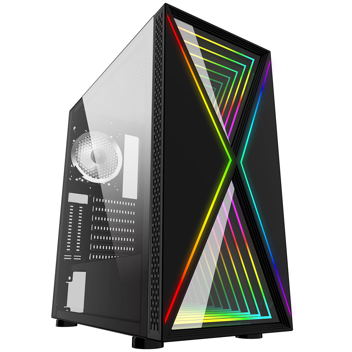 Gabinete Gamer Bluecase Pulse Advanced BG-035 - Lateral em Vidro - Frontal RGB - USB 3.0