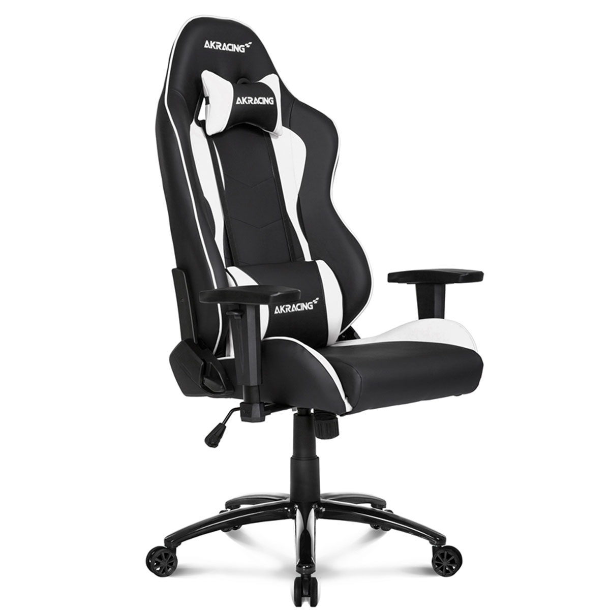 Cadeira Gamer AKRacing Nitro - Encosto Reclinável 180° - Construção em Aço - Preta e Branca - 10027-0