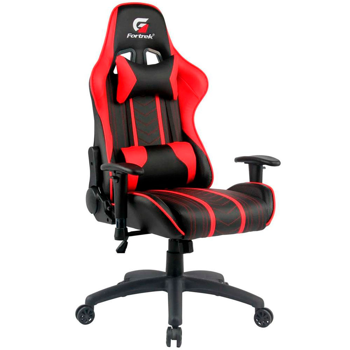 Cadeira Gamer Fortrek Black Hawk - Encosto Reclinável 155° - Preta e Vermelha - 70510
