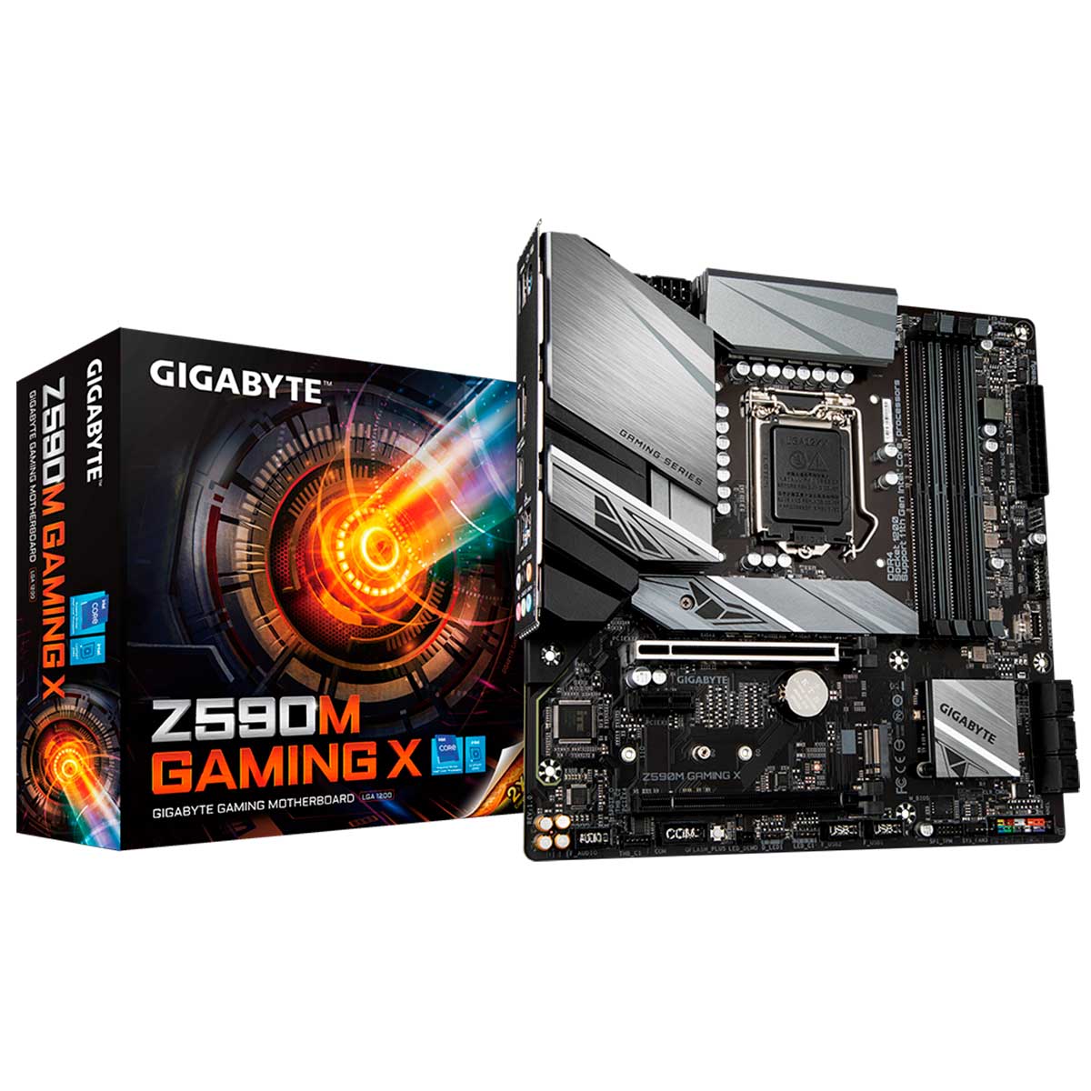 Placa Mãe Gigabyte Z590M Gaming X (LGA 1200 - DDR4 5333 O.C) - Chipset Intel Z590 - USB 3.2 - Slot M.2 - 2.5GbE
