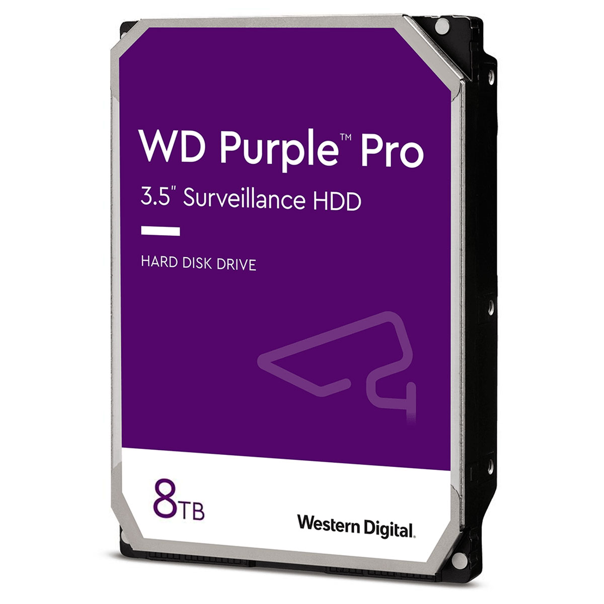 HD 8TB SATA - 7200RPM - 256MB Cache - Western Digital Purple Pro Surveillance - WD8001PURP - Ideal para CFTV