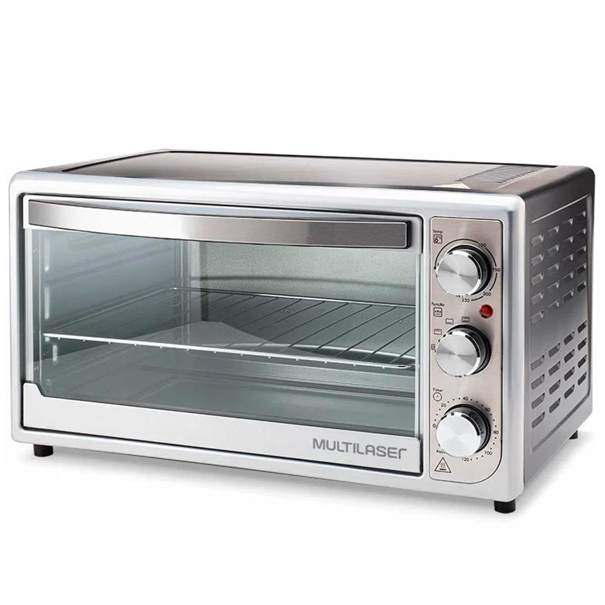 Forno Elétrico - 127V - 1500W - 46 Litros - com Temporizador e Seletor de Temperatura - Inox - Multilaser CE127