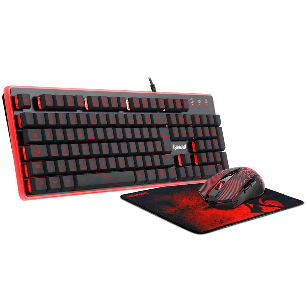 Kit Gamer Redragon S107 - Teclado + Mouse + Mousepad