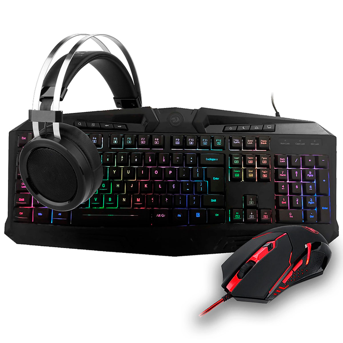 Kit Gamer Redragon S112 - Teclado + Mouse + Headset