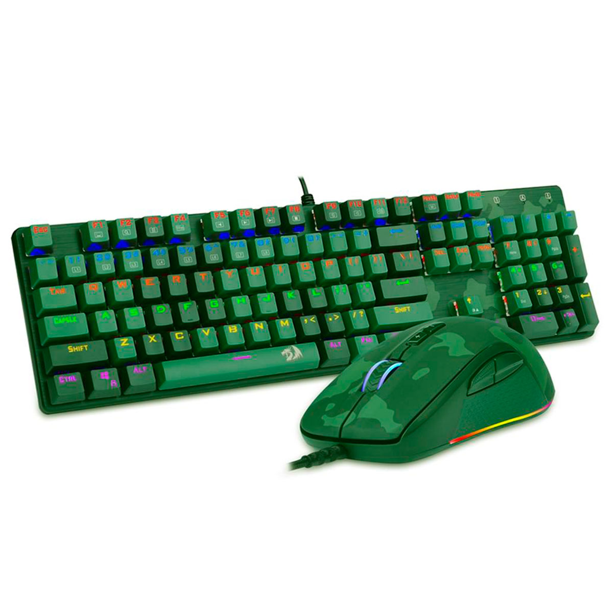 Kit Gamer Redragon Hunter Light Green S108 - Teclado + Mouse