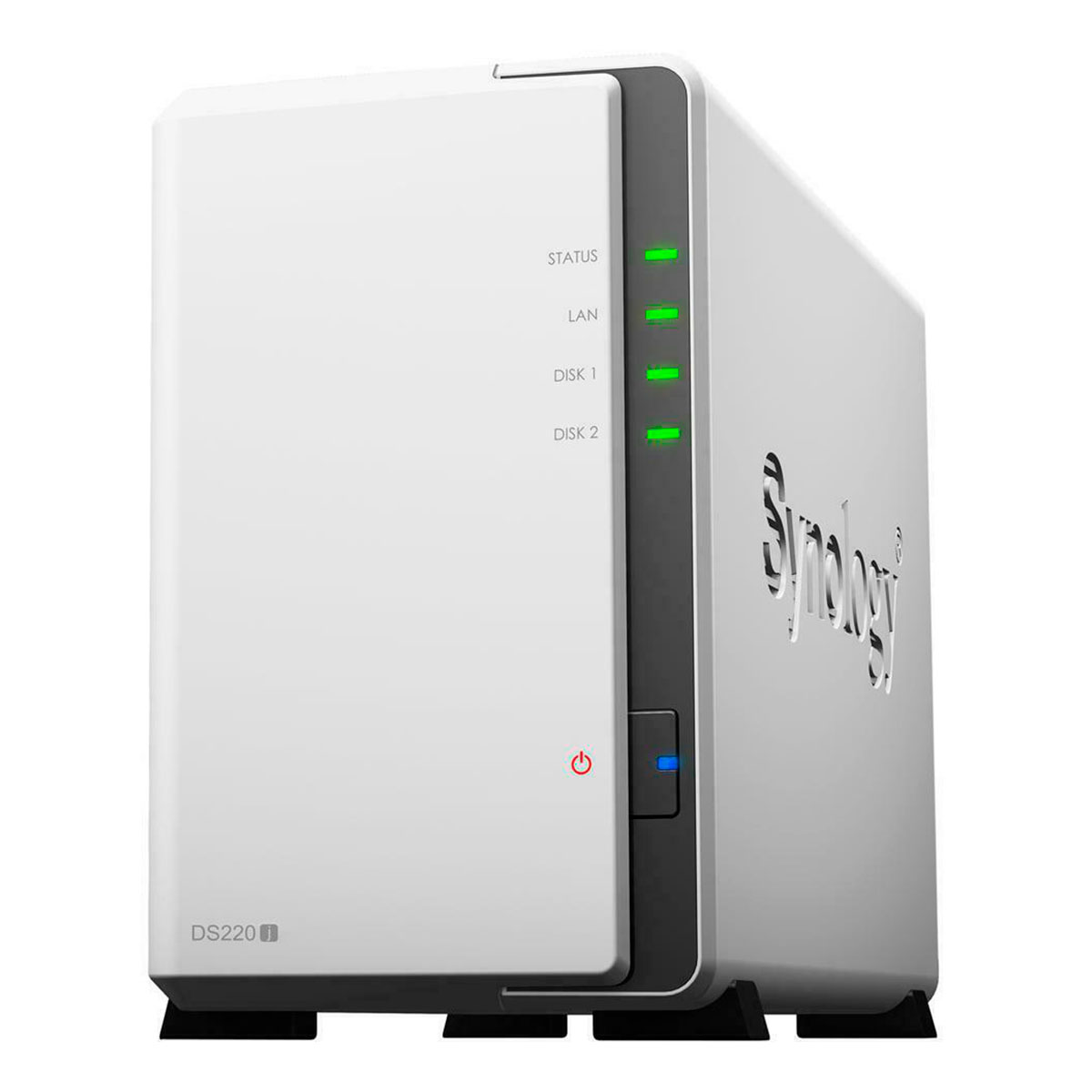 Storage NAS Synology DS220j DiskStation - Realtek RTD1296 - Gigabit - USB 3.2 - Suporta 2 x HD RAID - 15-130007830