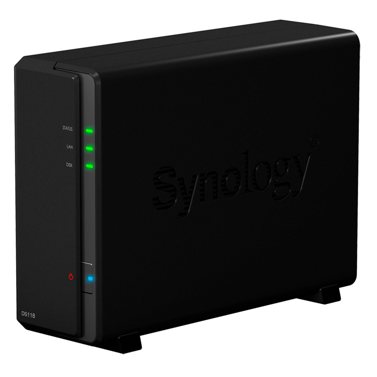 Storage NAS Synology DS118 DiskStation - Gigabit - USB 3.2 - Suporta 1 HD - Processador de Alta Performance - 15-130006690