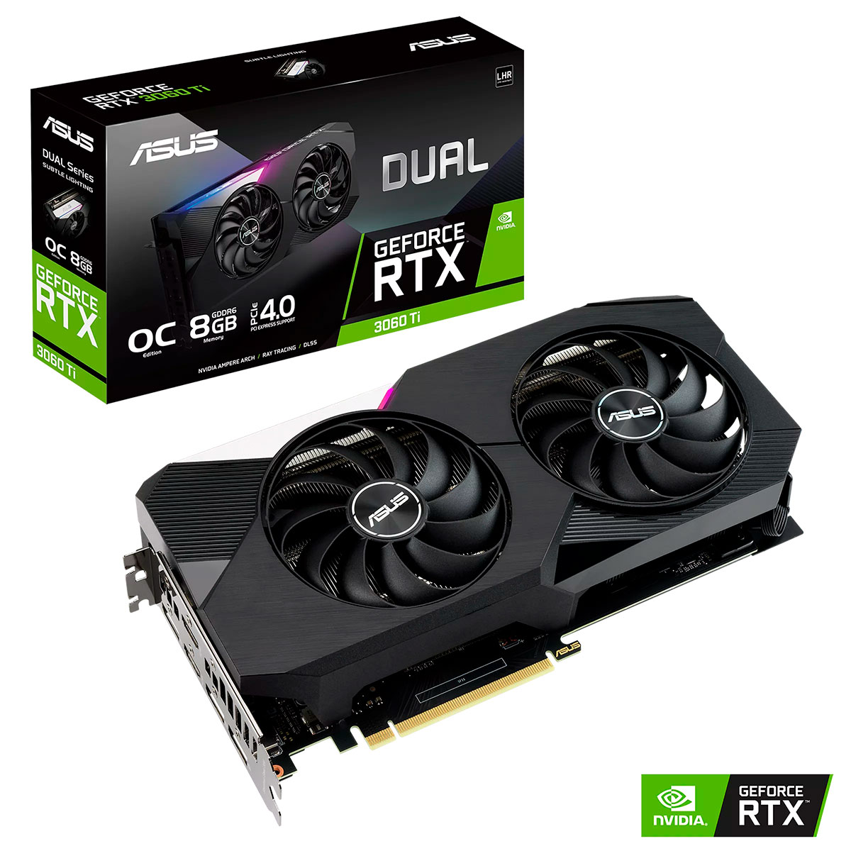 Placa de Vídeo GeForce RTX 3060 Ti 8GB GDDR6 256bits - Asus Dual OC - DUAL-RTX3060TI-O8G-V2