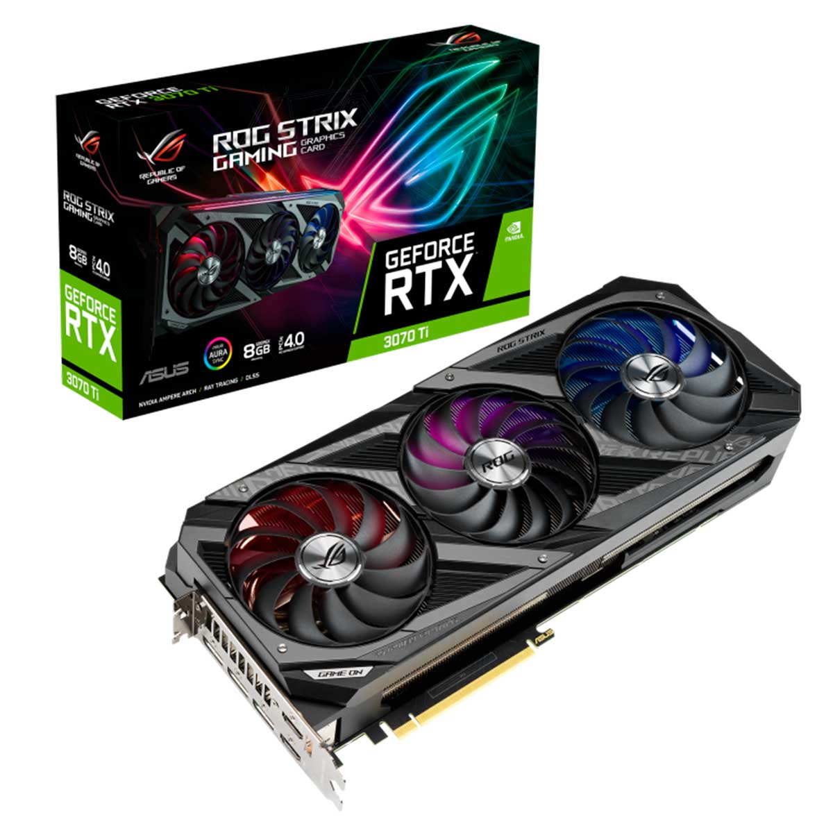 GeForce RTX 3070 Ti 8GB GDDR6X 256bits - Asus ROG Strix OC - ROG-STRIX-RTX3070TI-O8G-GAMING - Selo LHR