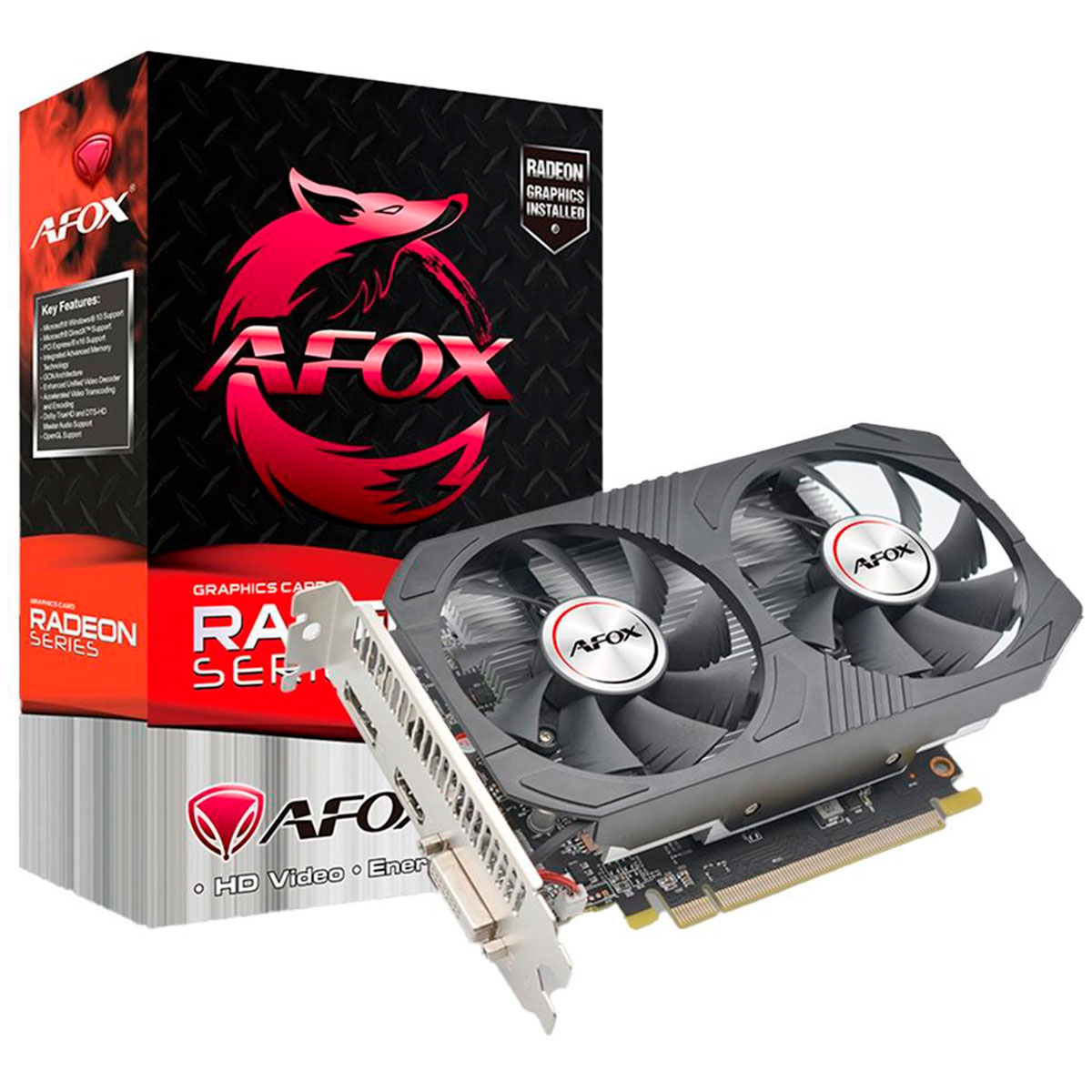 Placa de Vídeo AMD Radeon RX 550 4GB GDDR5 128bits - Afox AFRX550-4096D5H5-V2