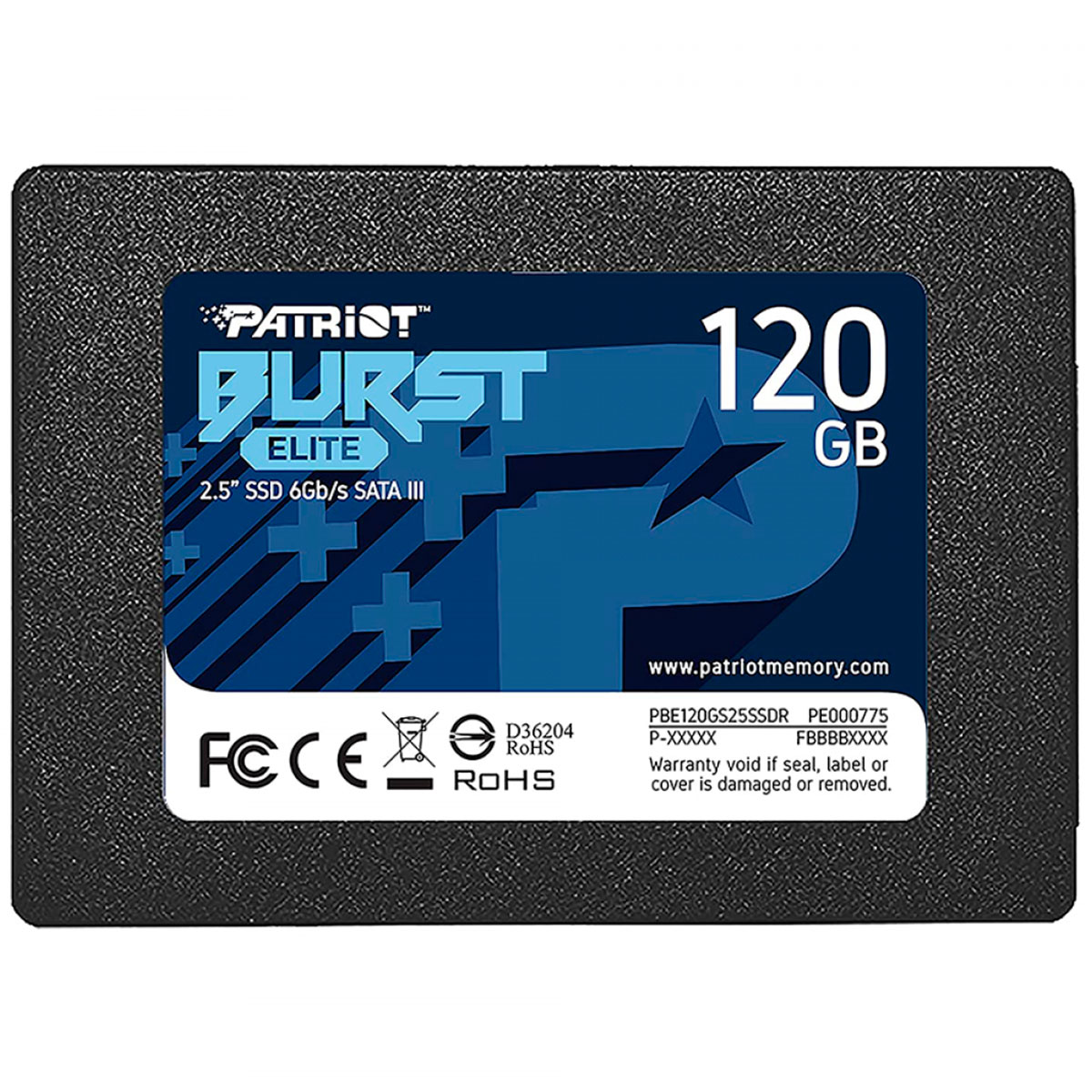 SSD 120GB Patriot Burst Elite - SATA - Leitura 450MB/s - Gravação 320MB/s - PE000775-PBE120GS25SSDR