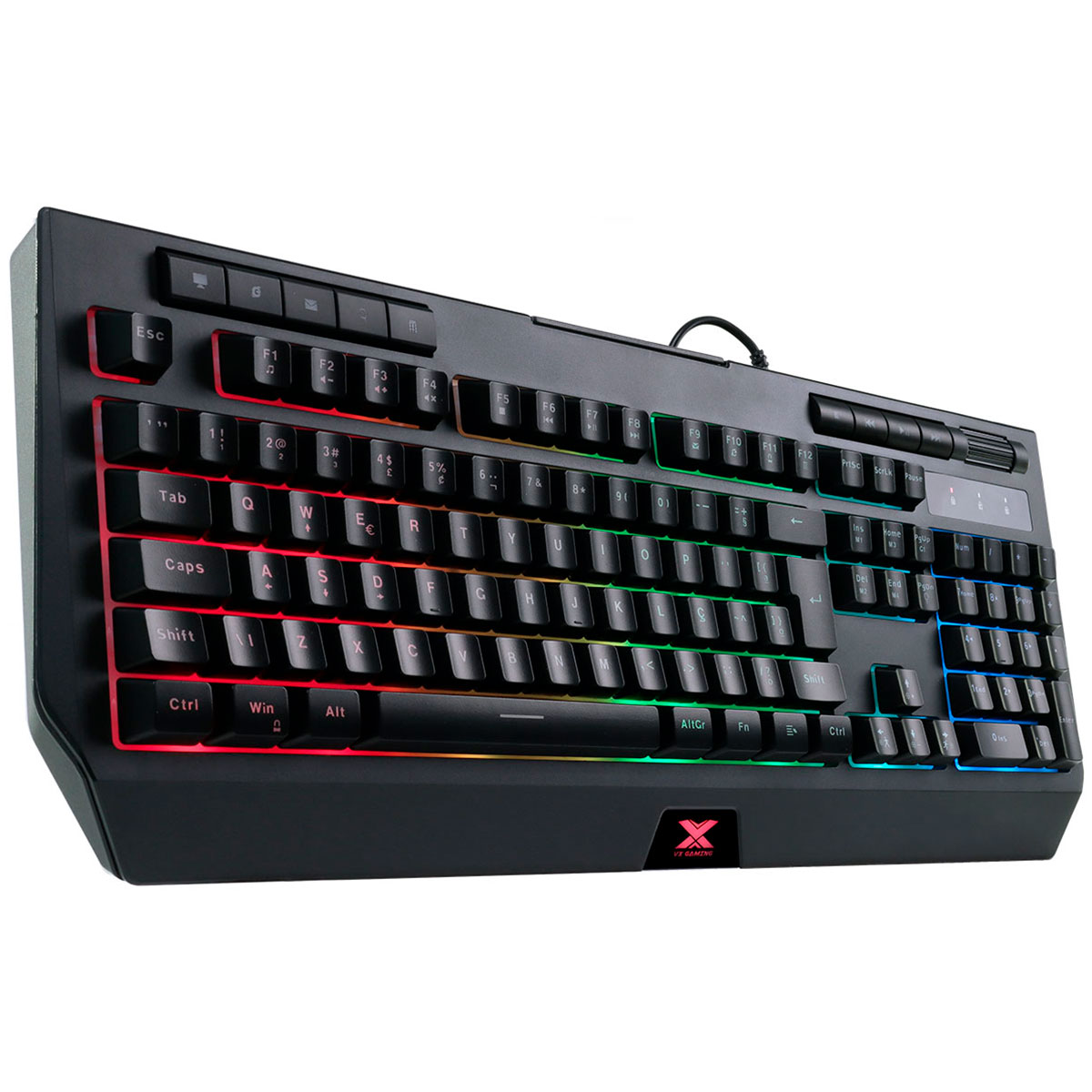 Teclado Gamer Vinik Vx Protector GT800 - ABNT2 - LED Multicores - Suporte para Smartphone