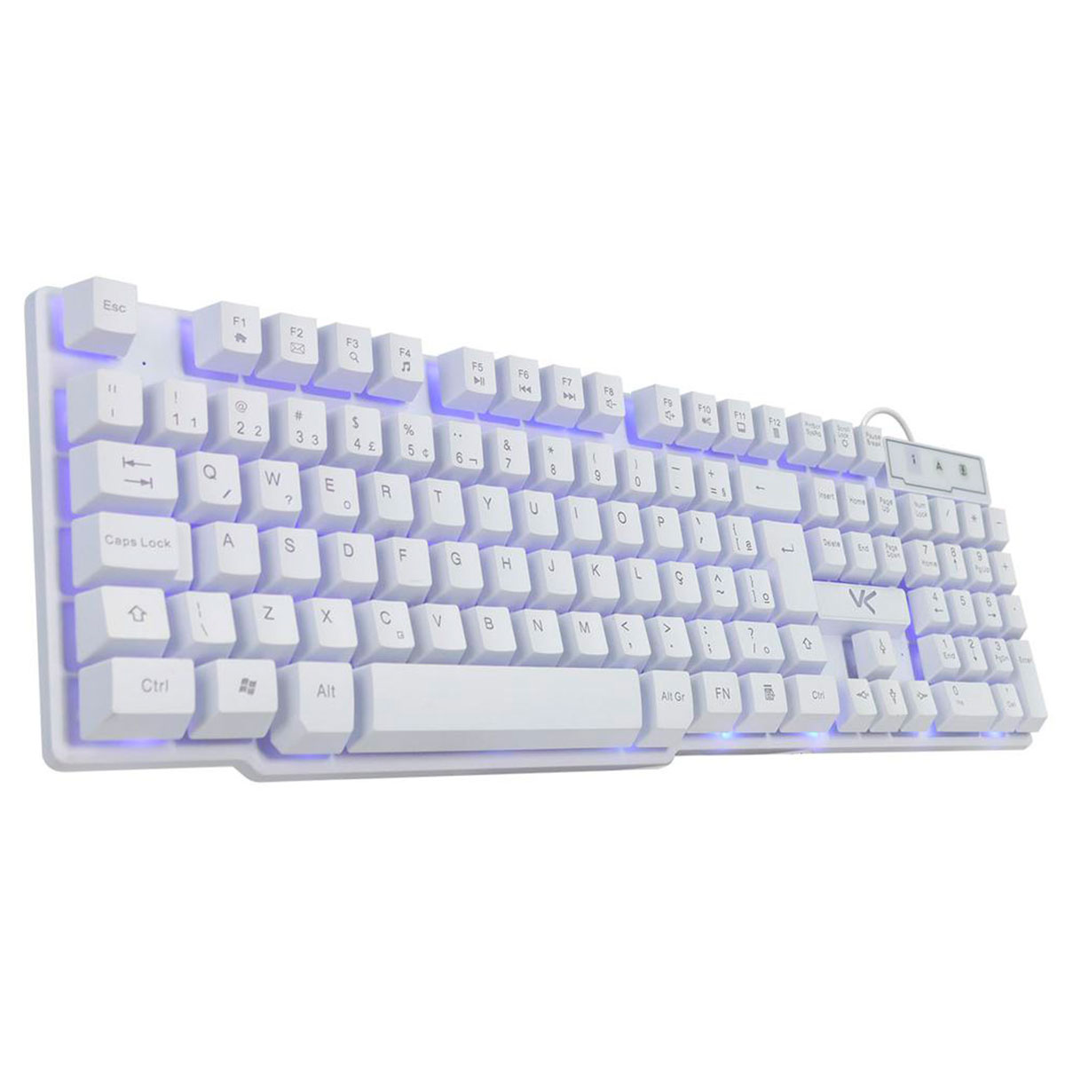 Teclado Gamer Vinik Gaming Hydra Branco - ABNT2 - Retroiluminado - GTH100BA