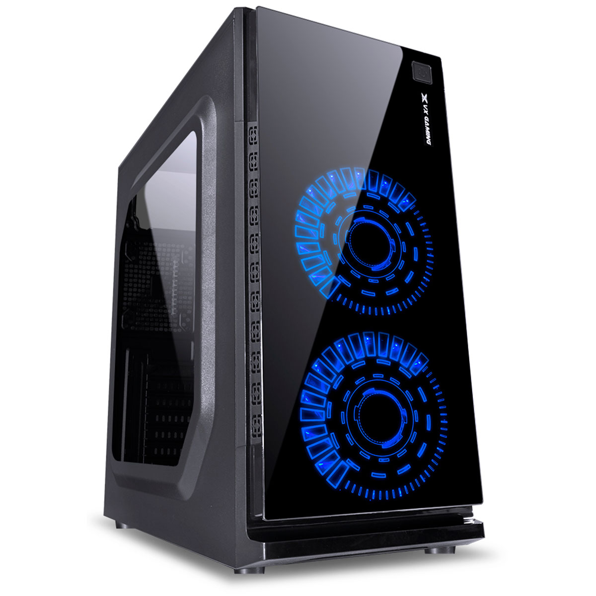 Gabinete Gamer Vinik Vx Crater - USB 3.0 - LED Azul - Janela lateral em Acrílico - Preto - 29833