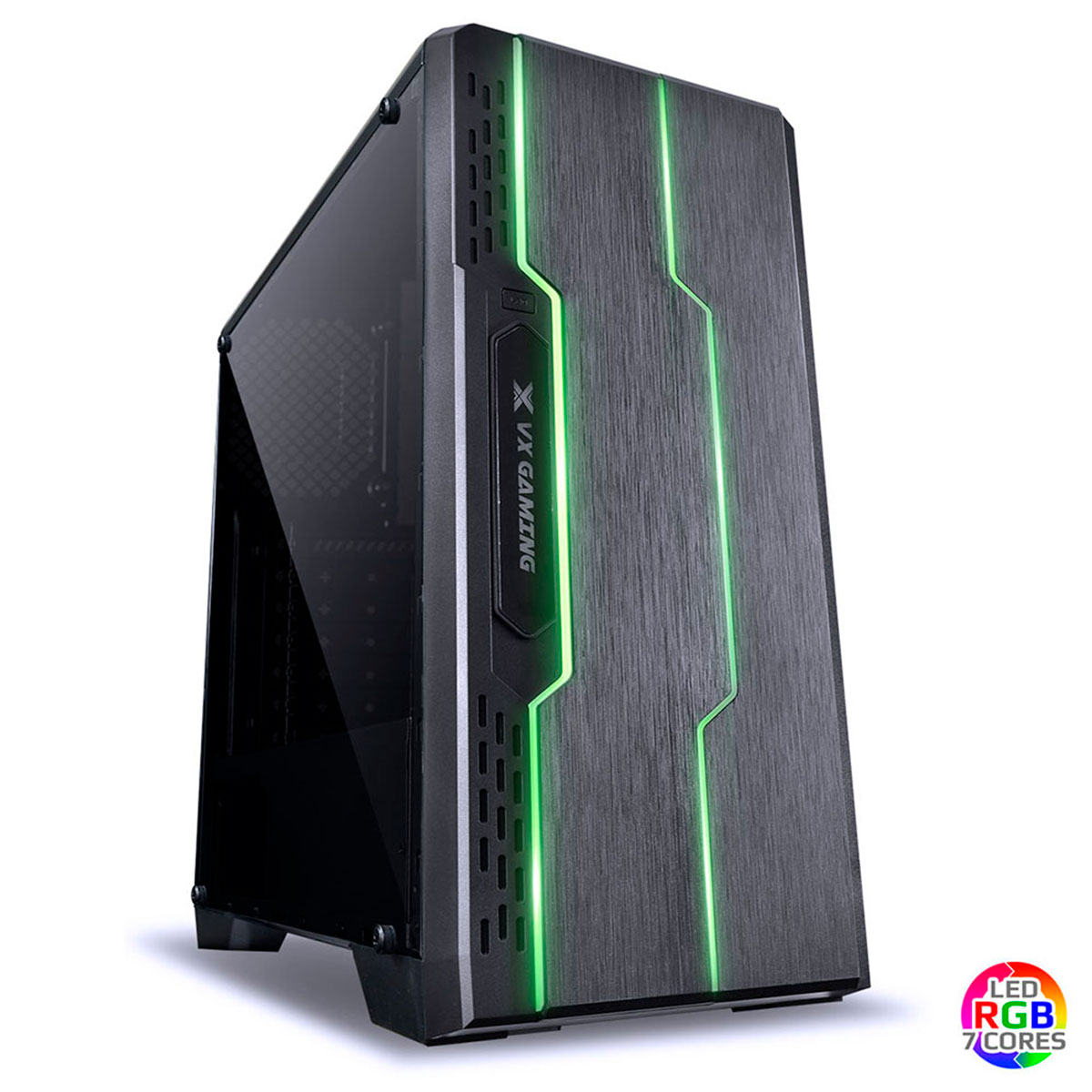 Gabinete Gamer Vinik Tron 09GATR-7 - USB 3.0 - LED Multicores - Janela lateral em Acrílico