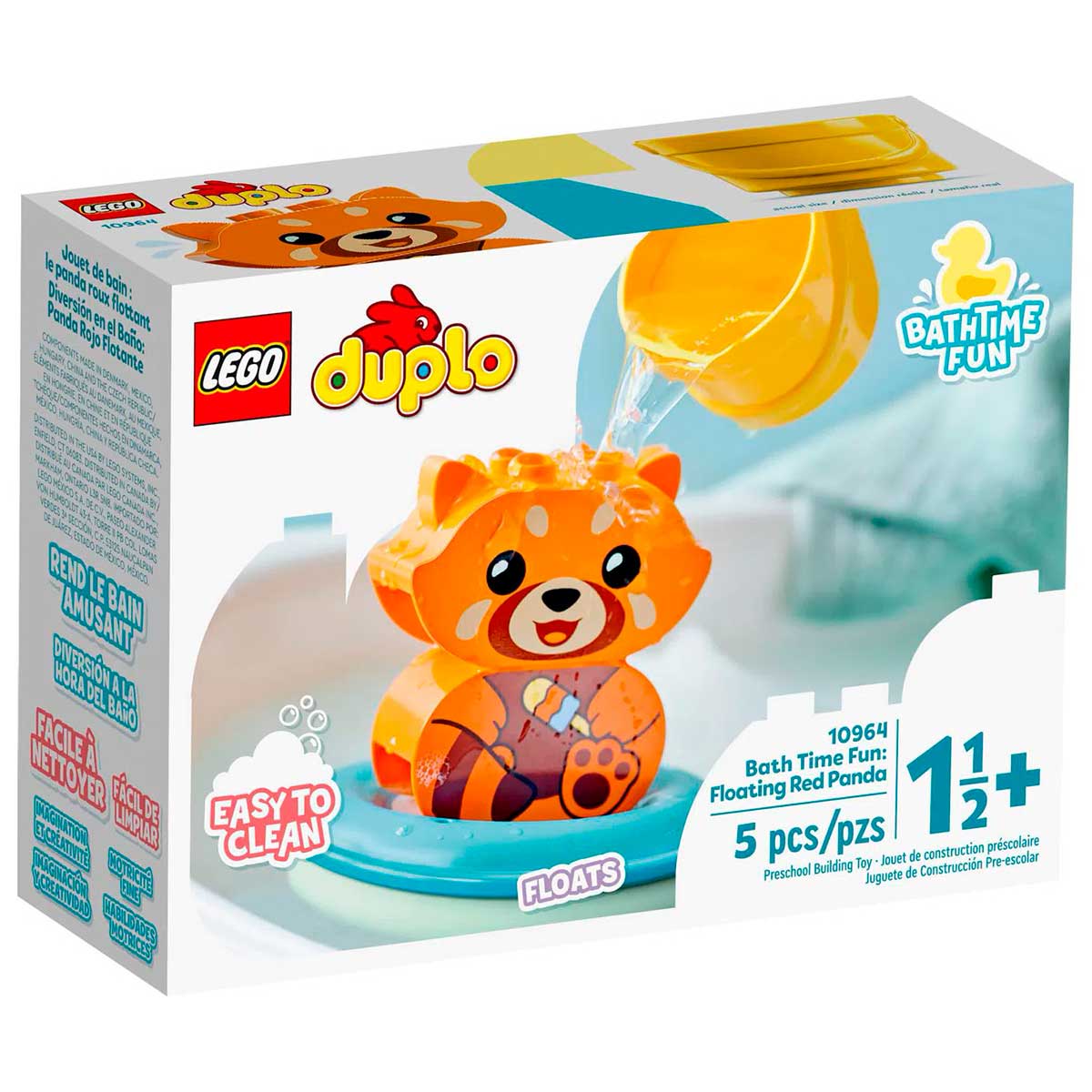 LEGO Duplo - Diversão Hora do Banho: Panda Vermelho Flutuante - 10964