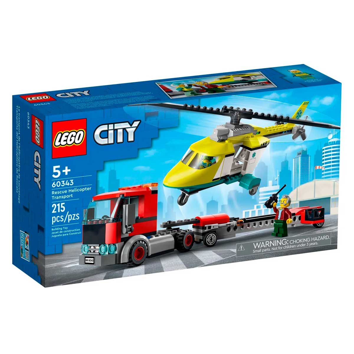 LEGO City - Transporte de Helicóptero de Salvamento - 60343