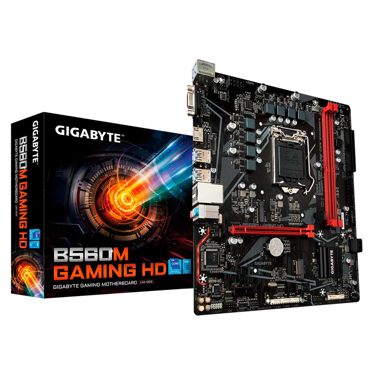 Placa Mãe Gigabyte B560M Gaming HD (LGA 1200 - DDR4 3200) - Chipset Intel B560 Express - USB 3.2 - Slot M.2