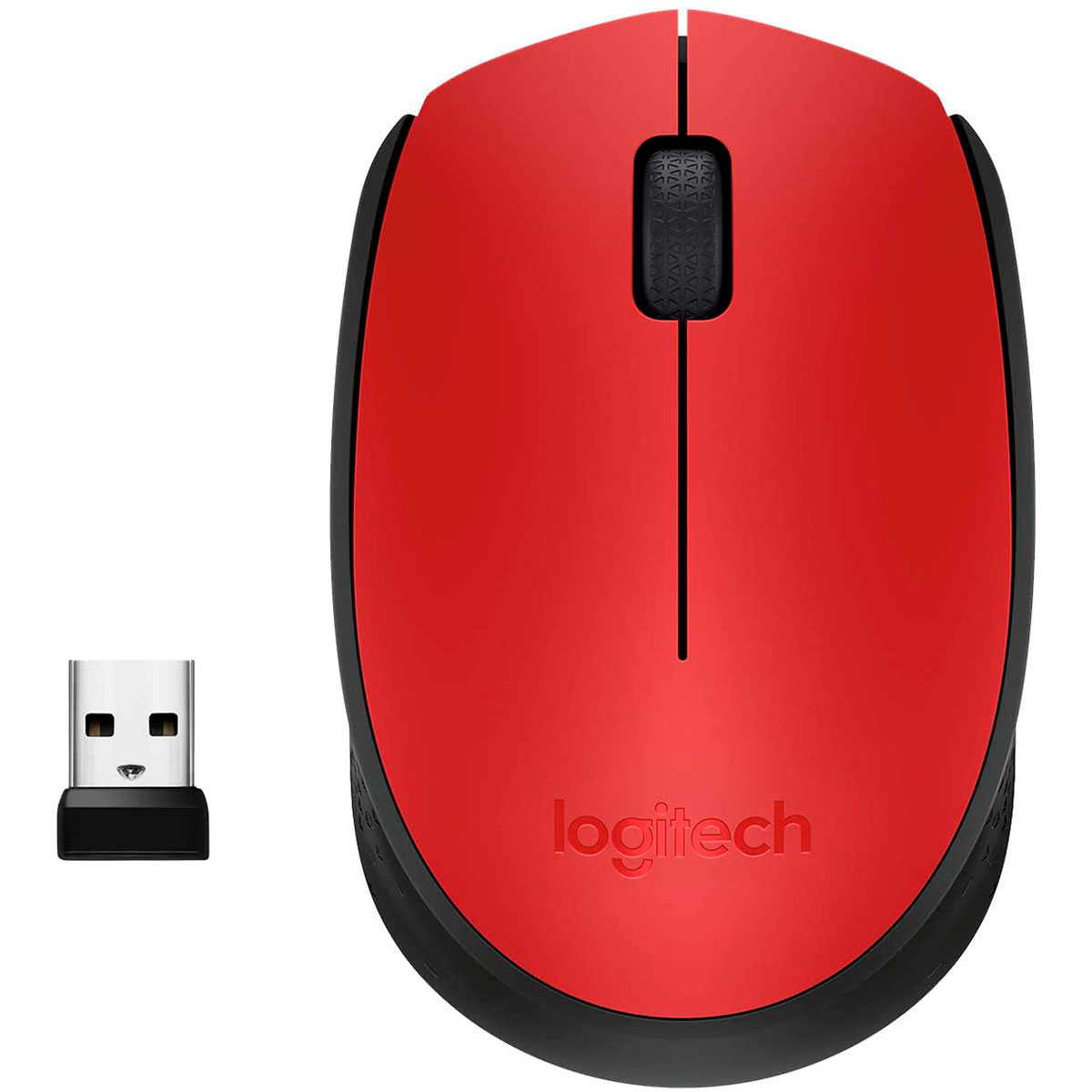Mouse sem Fio Logitech M170 - 2.4GHz - 1000dpi - Vermelho - 910-004941