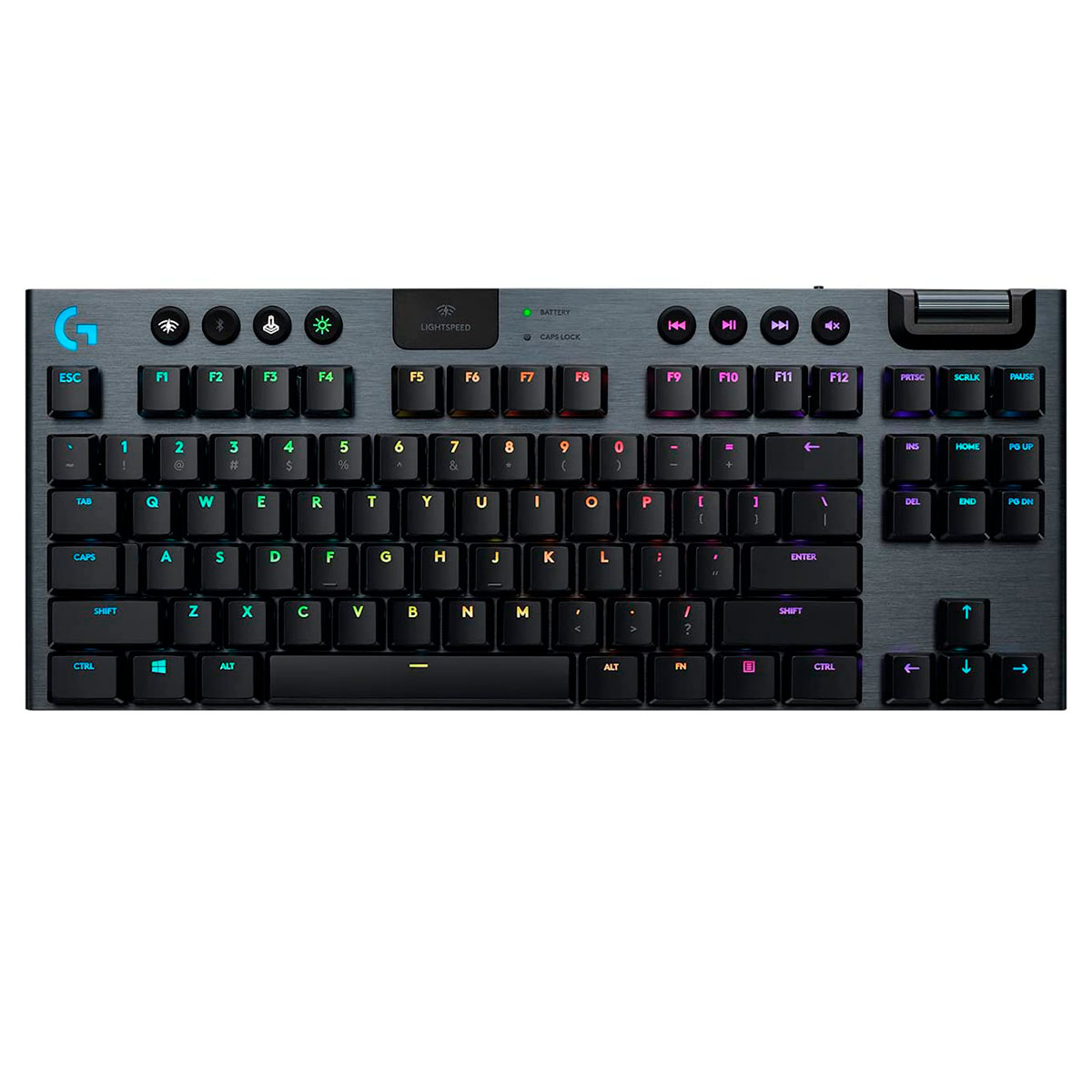 Teclado Mecânico Gamer Logitech G915 TKL - Bluetooth e USB - G HUB- RGB - Switch GL Tactile - Preto - 920-009495