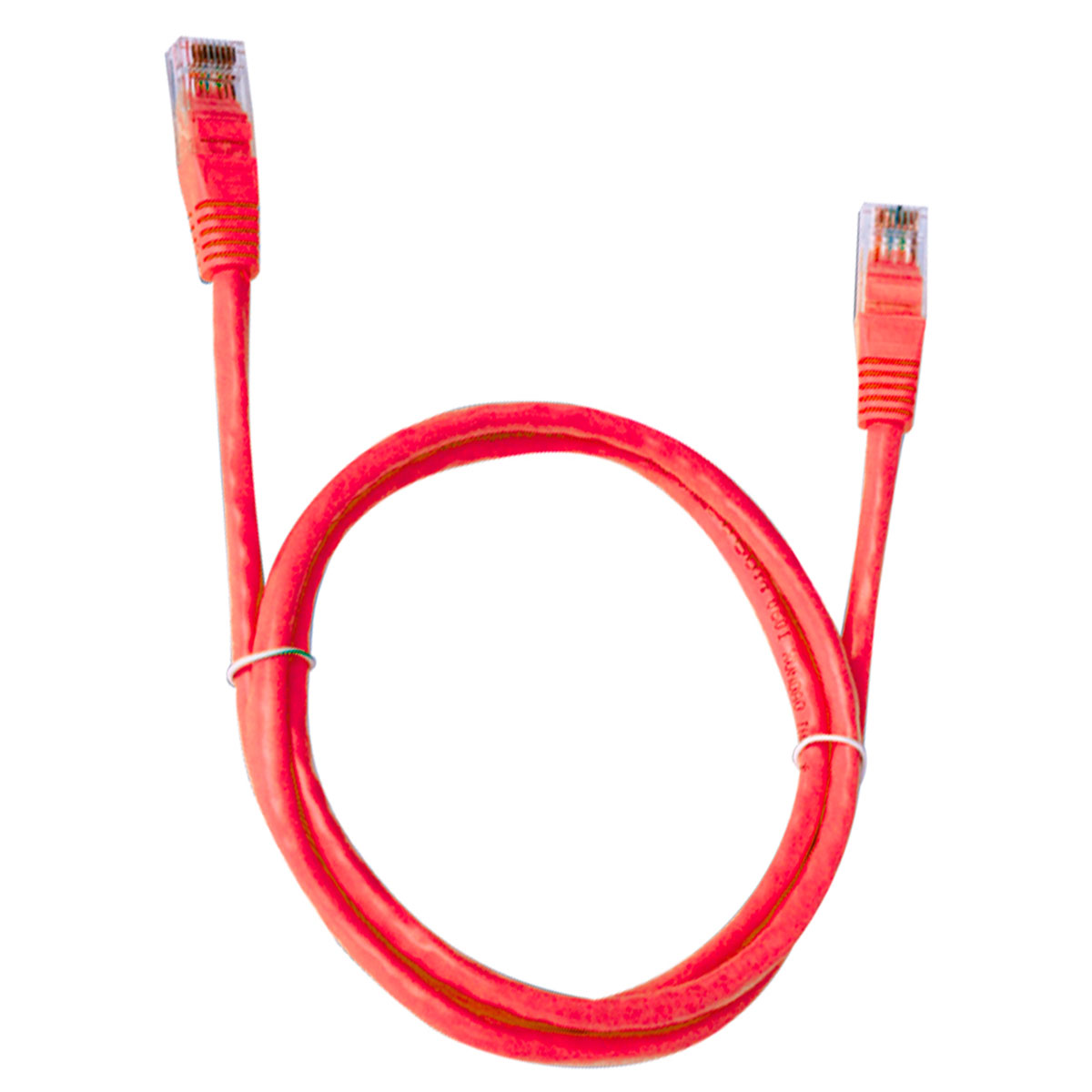 Cabo de Rede UTP (Patch Cord) RJ45 Cat 5e - 1.5 metro - Vermelho - Plus Cable PC-ETHU15RD