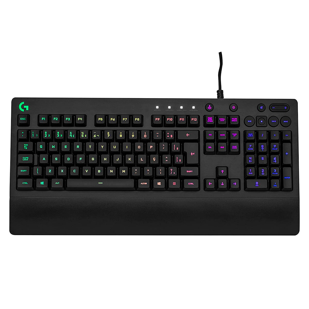 Teclado Gamer Logitech G213 - RGB LightSync - Controles de Mídia - ABNT2 - 920-009438