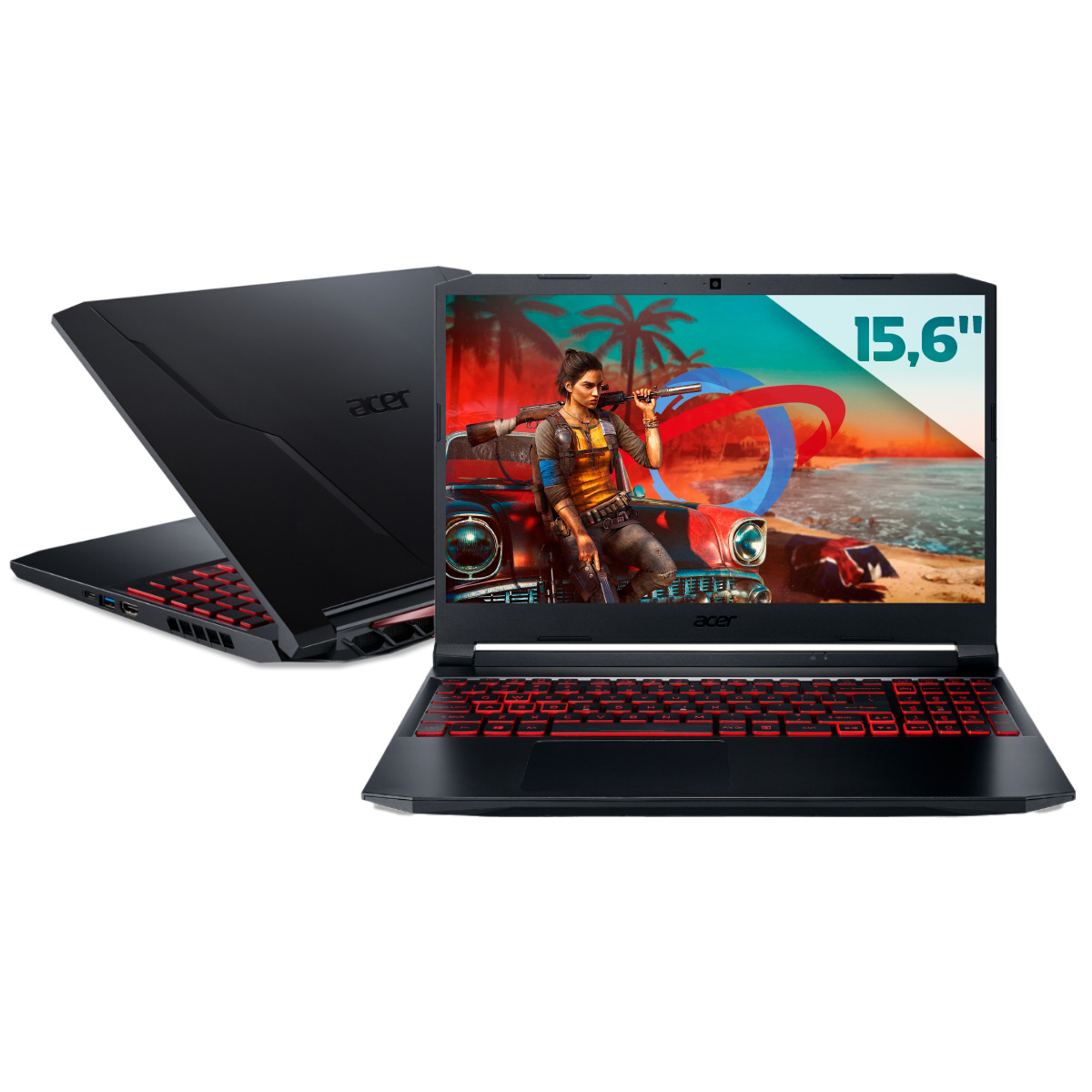 Notebook Acer Nitro 5 AN515-57-76VA Gamer - Intel i7 11800H, 8GB, SSD 512GB, GeForce GTX 1650, Tela 15.6