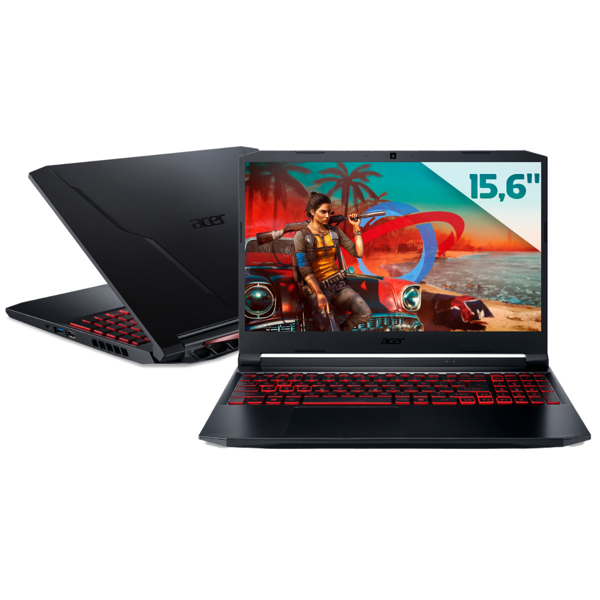 Notebook Acer Aspire Nitro 5 AN515-55-59T4 Gamer - Intel i5 10300H, 32GB, SSD 512GB, GeForce GTX 1650, Tela 15.6